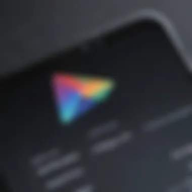 Play Store Logo on Android Screen Illustration showing Android device screen with Play Store logo