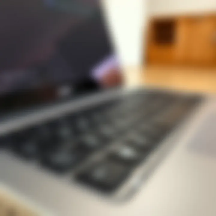 A close-up of the Acer Spin 13 keyboard highlighting its ergonomic features