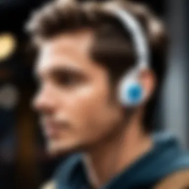 Person adjusting Skullcandy earbuds for optimal fit