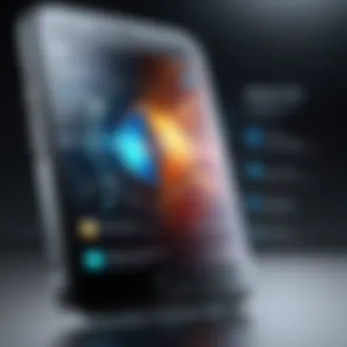 Cutting-edge Mobile Technology Features Close-up view of cutting-edge mobile technology features
