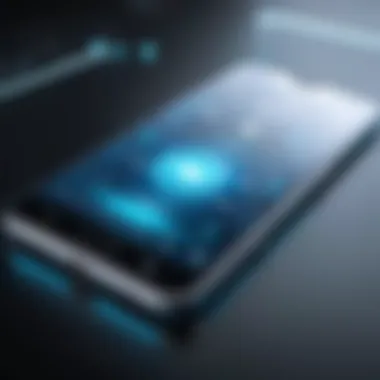Futuristic Mobile Communication Concept A futuristic concept of mobile communication technology