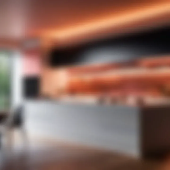 Ambient lighting with LIFX LED strips in contemporary kitchen