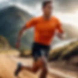 Runner utilizing a cutting-edge app for training