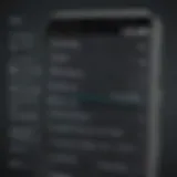 Illustration of Android device settings menu