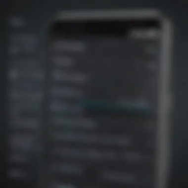 Illustration of Android device settings menu