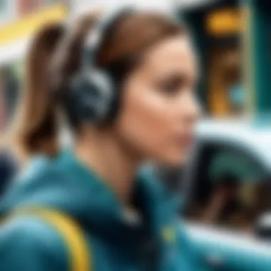 Android smartphone with Skullcandy earbuds connected