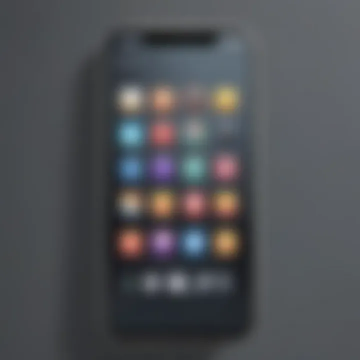 Illustration of app icon removal process