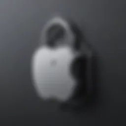 Apple logo with lock representing device security