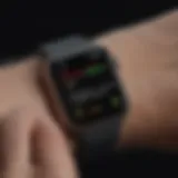 Apple Watch displaying workout progress