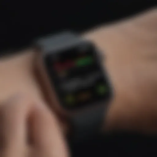 Apple Watch displaying workout progress