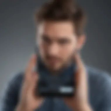 Illustration of a person experiencing seamless connectivity on their unlocked AT&T smartphone