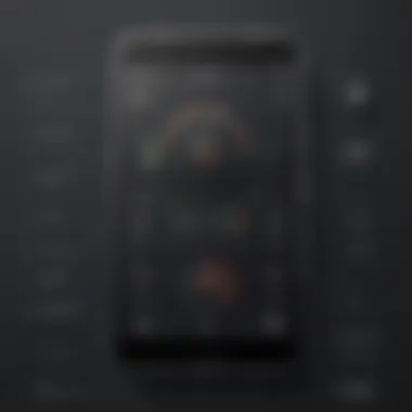 Futuristic Sound Recorder UI Design Innovative audio recording app interface illustration