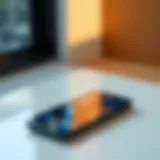 A sleek and modern unlocked Android phone displayed on a clean surface