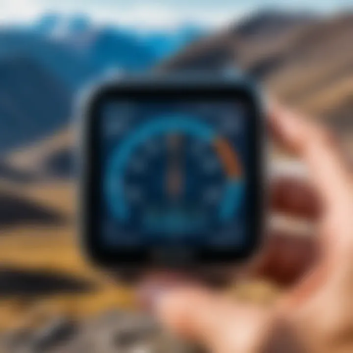 Altitude measurement display from an Android altimeter app.