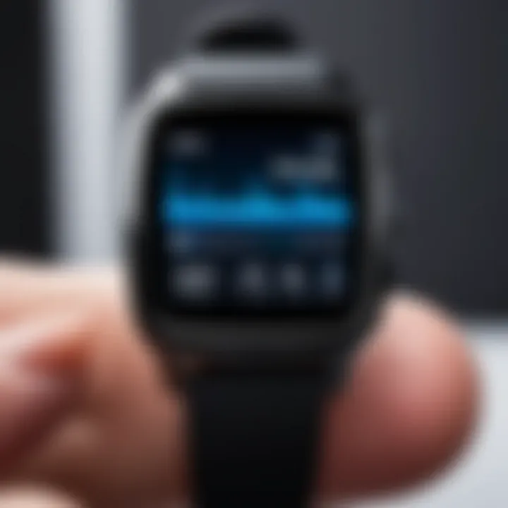 A sleek Bluetooth watch displaying notifications