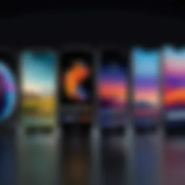 A side-by-side comparison of various cell phone models