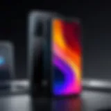 A modern smartphone showcasing impressive features