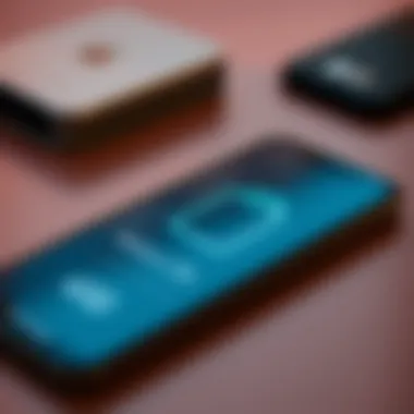 Smartphone displaying battery life indicator