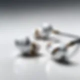 Elegant earbuds in pristine white