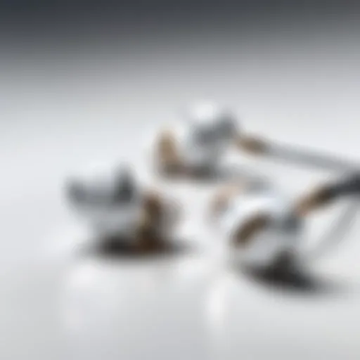 Elegant earbuds in pristine white