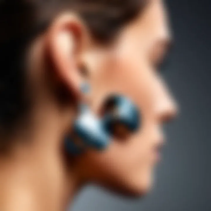 Sleek earbuds showcasing advanced technology