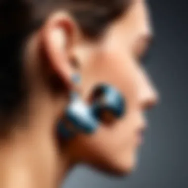 Sleek Technology Earbuds Sleek earbuds showcasing advanced technology