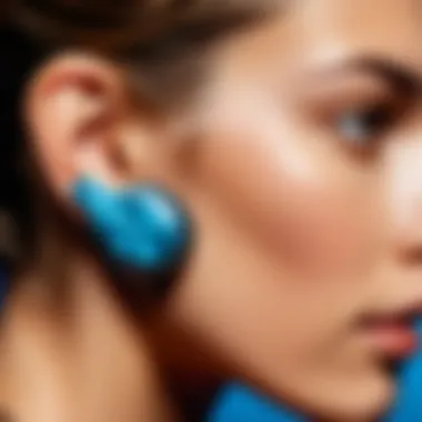 Close-up of earbud sound quality features