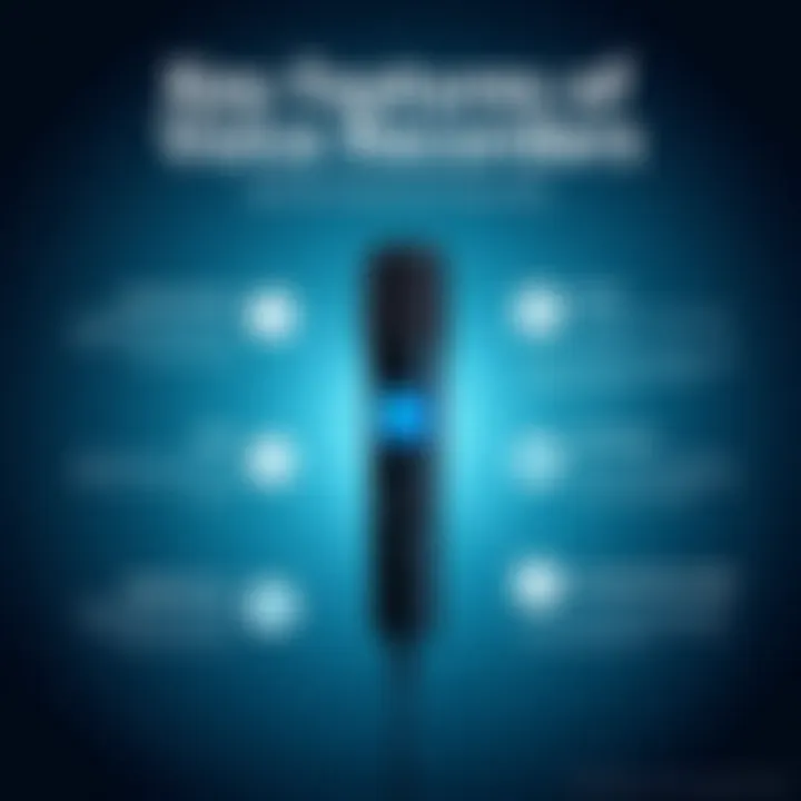 Key Features of Voice Recorders A visually appealing infographic showcasing voice recording features