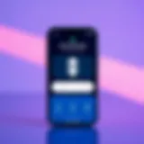 Innovative Voice Recording App Interface A sleek smartphone displaying a voice recording app interface