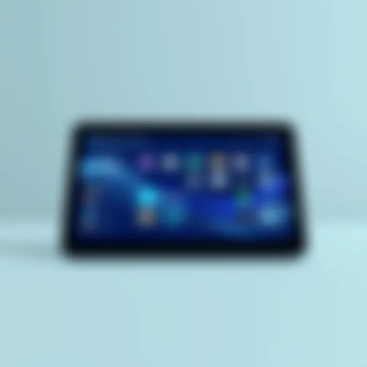 User interface demonstration on a value tablet