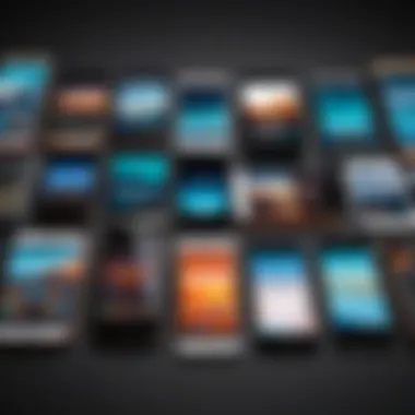 Diverse Selection of Boost Mobile Free Prepaid Phones A selection of Boost Mobile smartphones showcasing various models available for free prepaid options.
