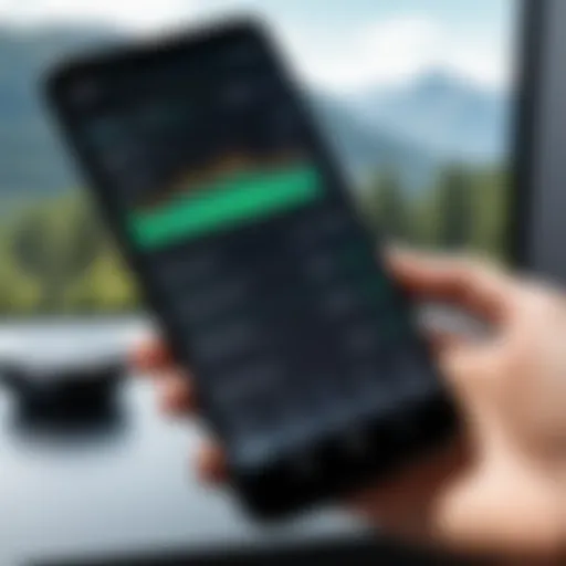 A sleek Android device showcasing enhanced audio settings