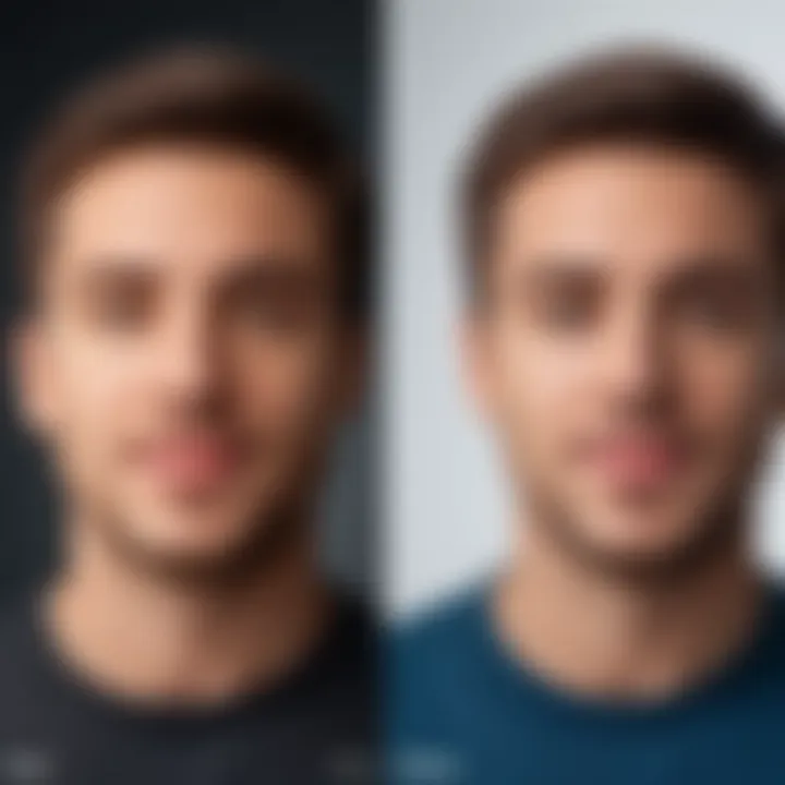 A visual comparison of sound quality before and after enhancements