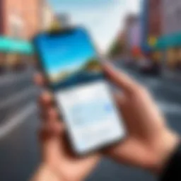 Illustration of smartphone tracking technology