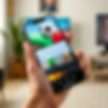 Casting Google Play Movies interface on a smartphone
