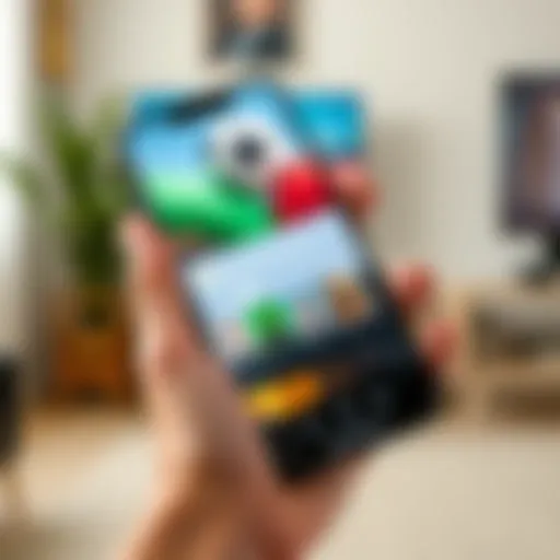 Casting Google Play Movies interface on a smartphone