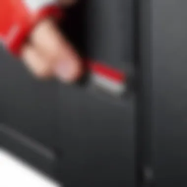 Close-up of a Nintendo Switch card slot