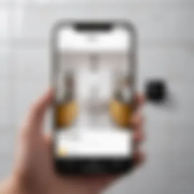 Tile App Functionality Tile app featuring tracking functionality on a smartphone
