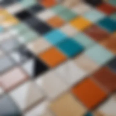 Tile tracker displayed with various colors and sizes