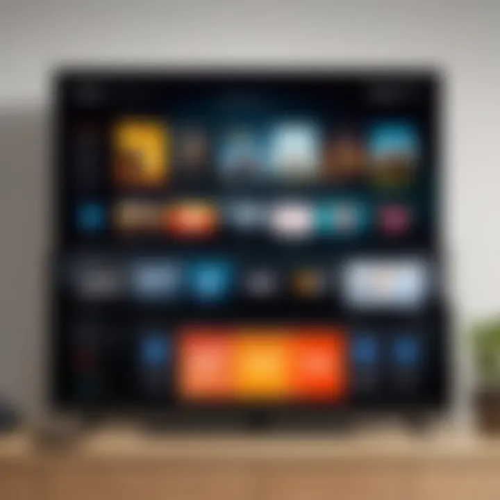 User interface comparison of Amazon Fire TV and Apple TV