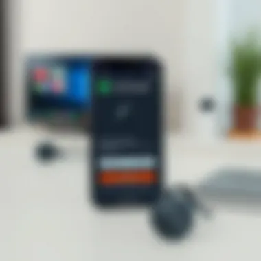Chromecast Mobile App Configuration Mobile app interface for Chromecast configuration