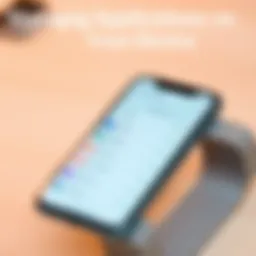 Smartphone displaying app management interface