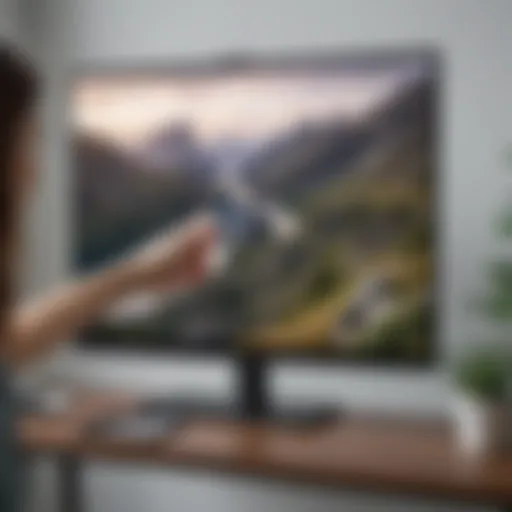 Illustration of Android device displaying screen mirroring options