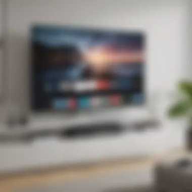 Seamless Smart TV Integration Illustration of Android device projecting screen to a smart TV