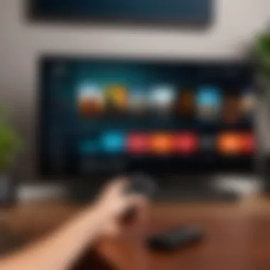 User navigating the Amazon Fire Stick interface