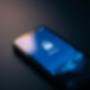 Data Backup Interface on Mobile Device A mobile device displaying a data backup interface