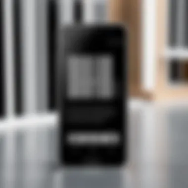Barcode scanner in action on an Android device