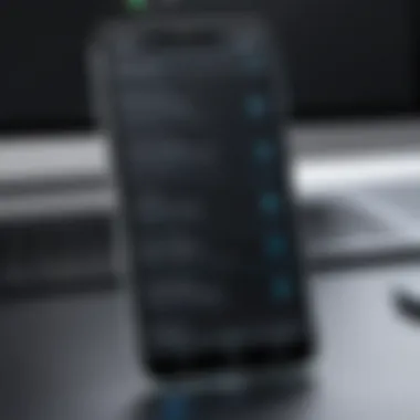 Android Software Update Settings Visual representation of an Android device displaying software update settings