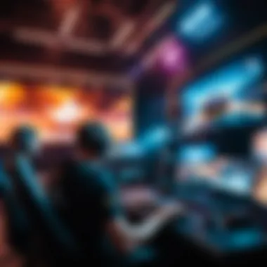Excitement at Esports Competitions A vibrant esports event capturing the excitement of competitive gaming