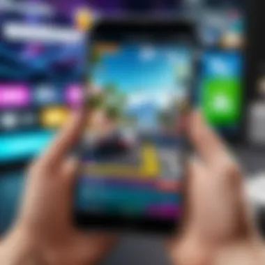 User-Friendly Mobile Game Design An engaging mobile game interface displaying colorful graphics and user-friendly design